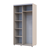 Tolóajtós gardróbszekrény Doros Sigma Slim kasmír 2 ajtó 110x60x214.4 (42005454)
