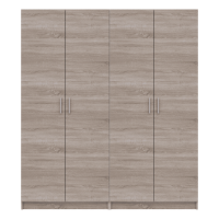 Gardróbszekrény szett Doros Promo polcokkal Sonoma tölgy 2+2 bútorlap 180x48x204 (44900287)