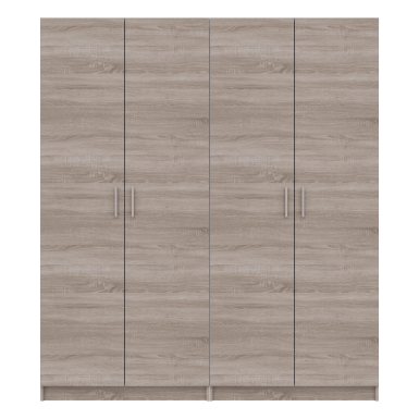 Gardróbszekrény szett Doros Promo polcokkal Sonoma tölgy 2+2 bútorlap 180x48x204 (44900287)