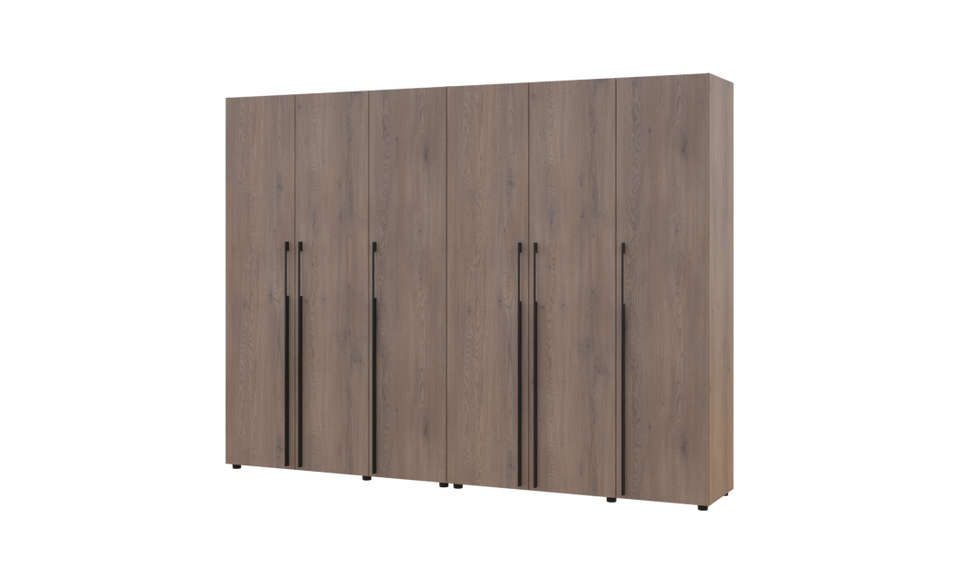 Gardróbszekrény fiókokkal Doros Kasper Cremona Cannolo 3+3 ajtó 270x48x204 (42005573)