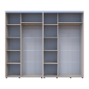 Tolóajtós gardróbszekrény Doros Sigma Slim kasmír 2+2 ajtó 250x60x214.4 (42005597)