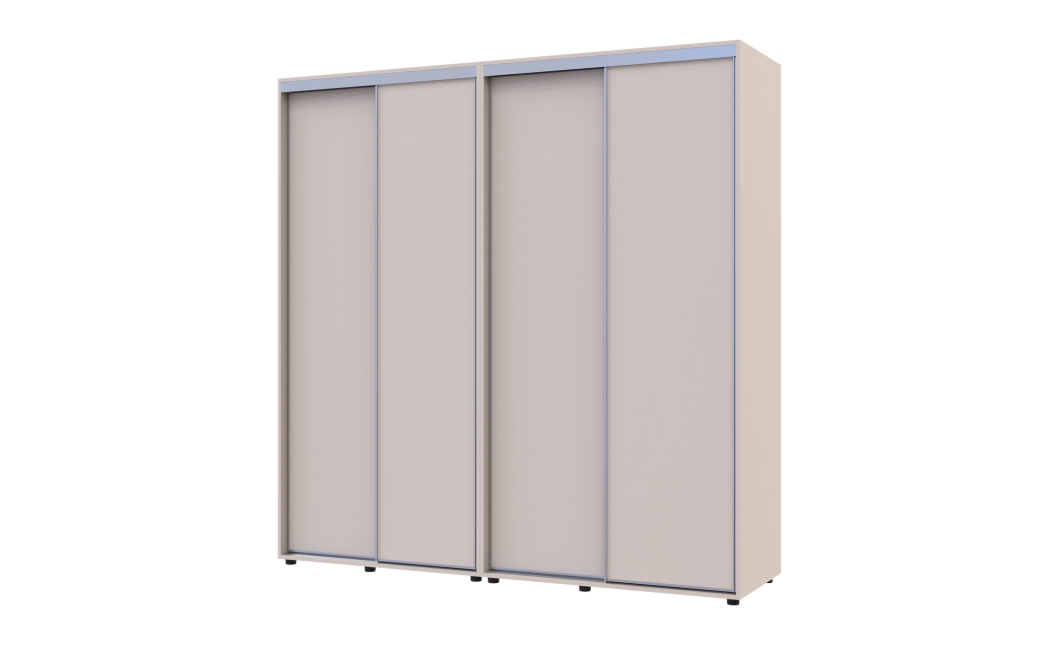 Tolóajtós gardróbszekrény Doros Sigma Slim kasmír 2+2 ajtó 220x60x214.4 (42005591)