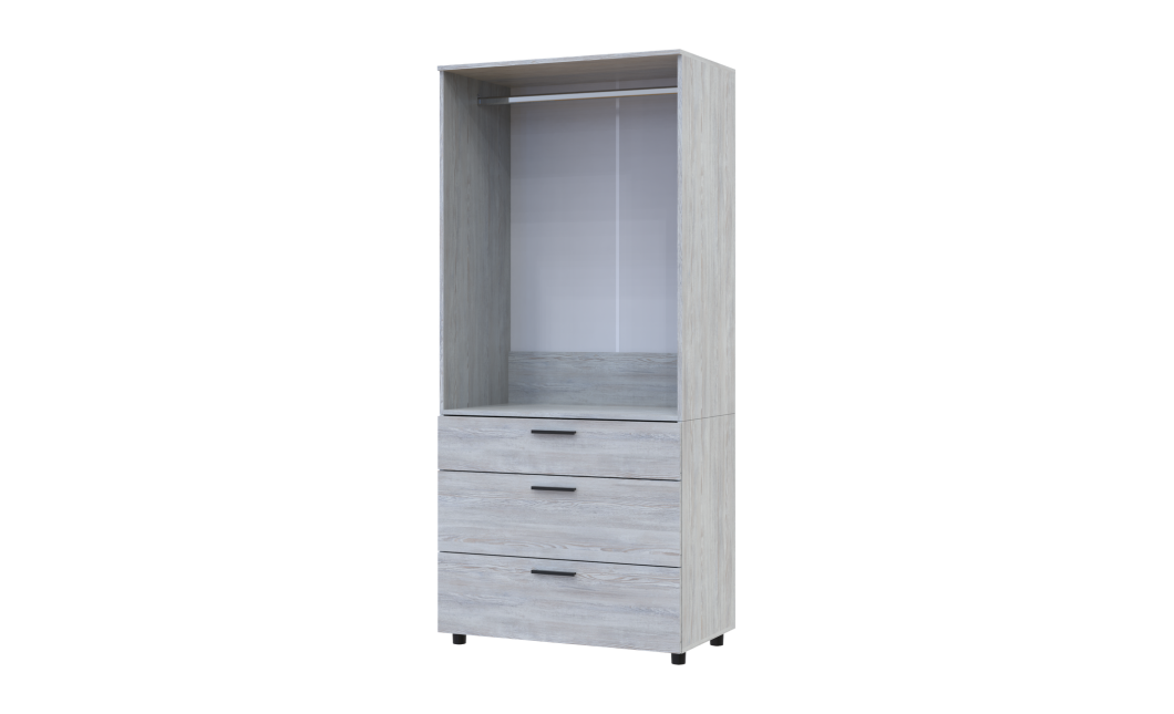 Nyílóajtós gardrobszekrény Doros Thorn Natti Lúcc 2 ajtó/3 fiók vállfás 90x51,6x200 (44900433)