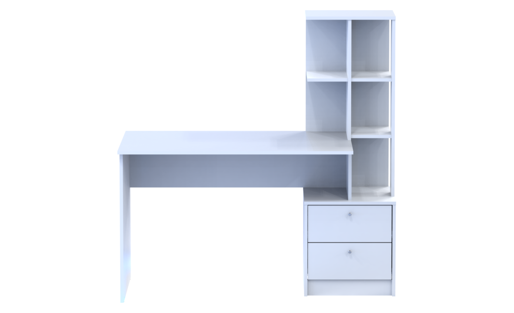 Felépítményes számítógépasztal Doros T7 Fehér 136x55x138 (81373482)