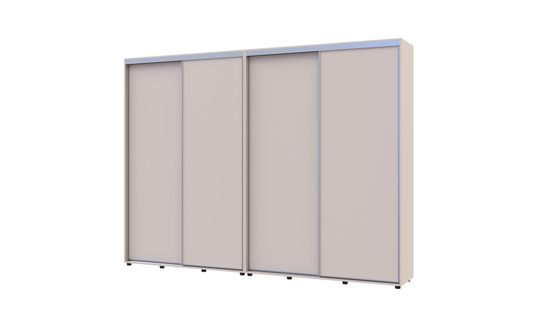 Tolóajtós gardróbszekrény Doros Sigma Slim kasmír 2+2 ajtó 290x45x214.4 (42005604)