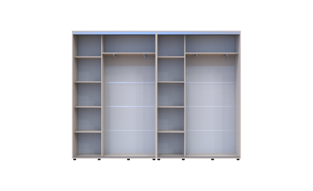 Tolóajtós gardróbszekrény Doros Sigma Slim kasmír 2+2 ajtó 280x45x214.4 (42005602)