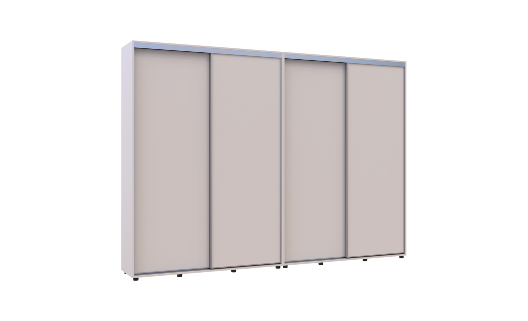 Tolóajtós gardróbszekrény Doros Sigma Slim kasmír 2+2 ajtó 300x45x214.4 (42005606)