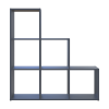 Polcrendszer Doros Step 3x3 Grafit nyitott 102.6х28.8х106.1 (41516162)