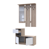 Előszobaszekrény Doros Bella Sonoma tölgy/Fehér 1 Bútorlap / 1 tükör 100х40х210 (44900410)