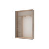 Tolóajtós gardróbszekrény Doros City light Sonoma tölgy 2 tükör 150х45х225 (42002038)