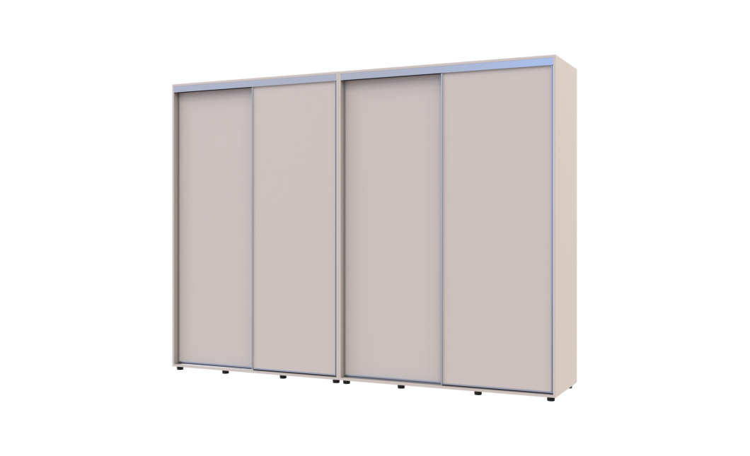 Tolóajtós gardróbszekrény Doros Sigma Slim kasmír 2+2 ajtó 290x60x214.4 (42005605)