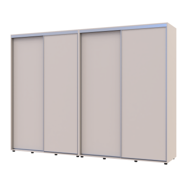 Tolóajtós gardróbszekrény Doros Sigma Slim kasmír 2+2 ajtó 290x60x214.4 (42005605)