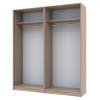 Nyílóajtós gardróbszekrény Doros Promo Sonoma tölgy 2+2 bútorlap 180x48x204 (42005007)