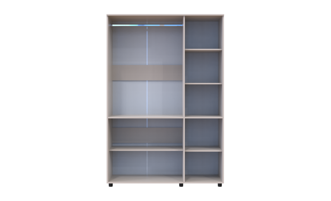 Nyílóajtós gardrobszekrény Doros Thorn Kasmír 3 ajtó vállfás 135x51,6x200 (44900495)