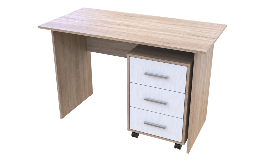Számítógépasztal Doros T3 Sonoma tölgy / Fehér 120x60x78 (44900060)