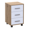 Kerekes szekrény Doros T3 Ewok tölgy / Fehér 43x42x66,4 (41901068)