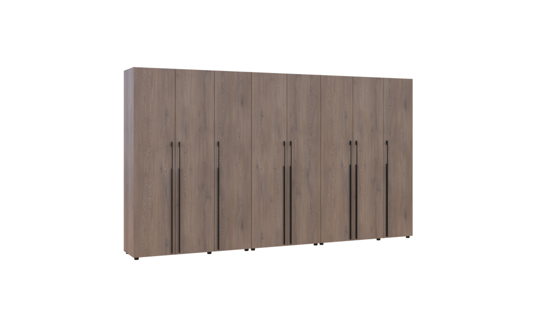 Gardróbszekrény polcokkal és fiókokkal Doros Kasper Cremona Cannolo 3+2+3 ajtó 360x48x204 (42005743)