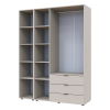 Nyílóajtós gardróbszekrény Doros Gelár kasmír 3 bútorlap / Tükör 155x49,5x203,4 (80737657)