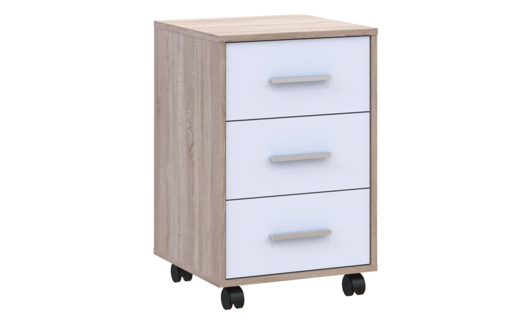 Kerekes szekrény Doros T3 Sonoma tölgy / Fehér 43x42x66,4 (41902060)