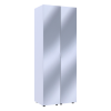 Gardróbszekrény szett Doros Gelár Fehér 2 Tükör 78x49.5x203.4 (42002163)
