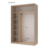 Tolóajtós gardróbszekrény Doros City light Sonoma tölgy 2 bútorlap 150х60х225 (42002012)