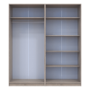 Gardróbszekrény szett Doros Promo polcokkal Sonoma tölgy 2+2 bútorlap 180x48x204 (44900287)