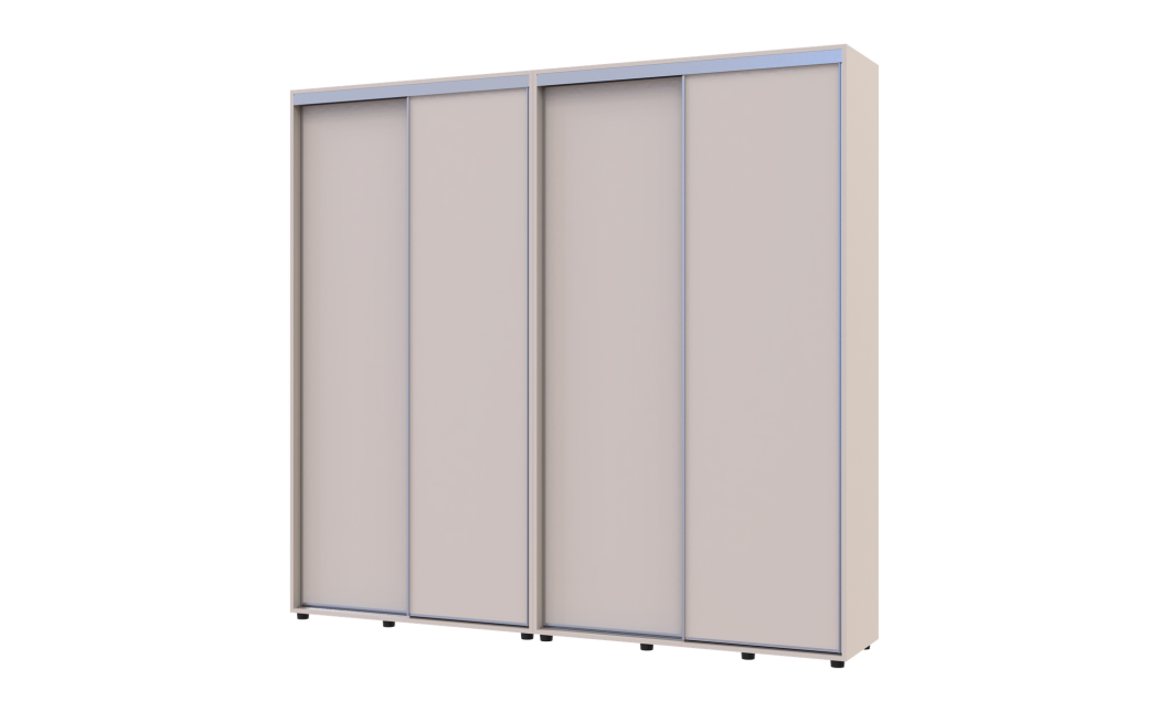 Tolóajtós gardróbszekrény Doros Sigma Slim kasmír 2+2 ajtó 230x45x214.4 (42005592)