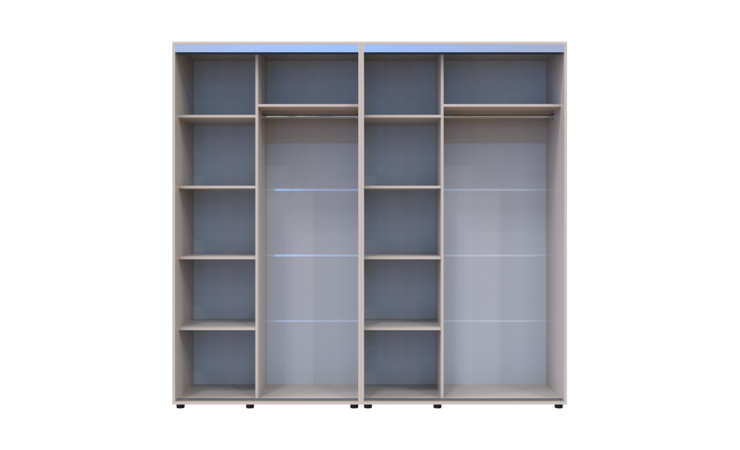 Tolóajtós gardróbszekrény Doros Sigma Slim kasmír 2+2 ajtó 230x60x214.4 (42005593)