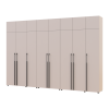 Gardróbszekrény fiókokkal, polcokkal és felsőszekrénnyel Doros Kasper Kasmír 3+2+3 ajtó 360x48x245 (42005744)