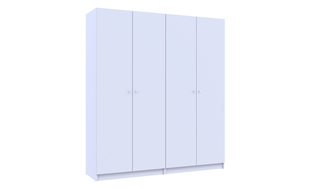 Gardróbszekrény szett Doros Promo polcokkal Fehér 2+2 bútorlap 180x48x204 (44900288)