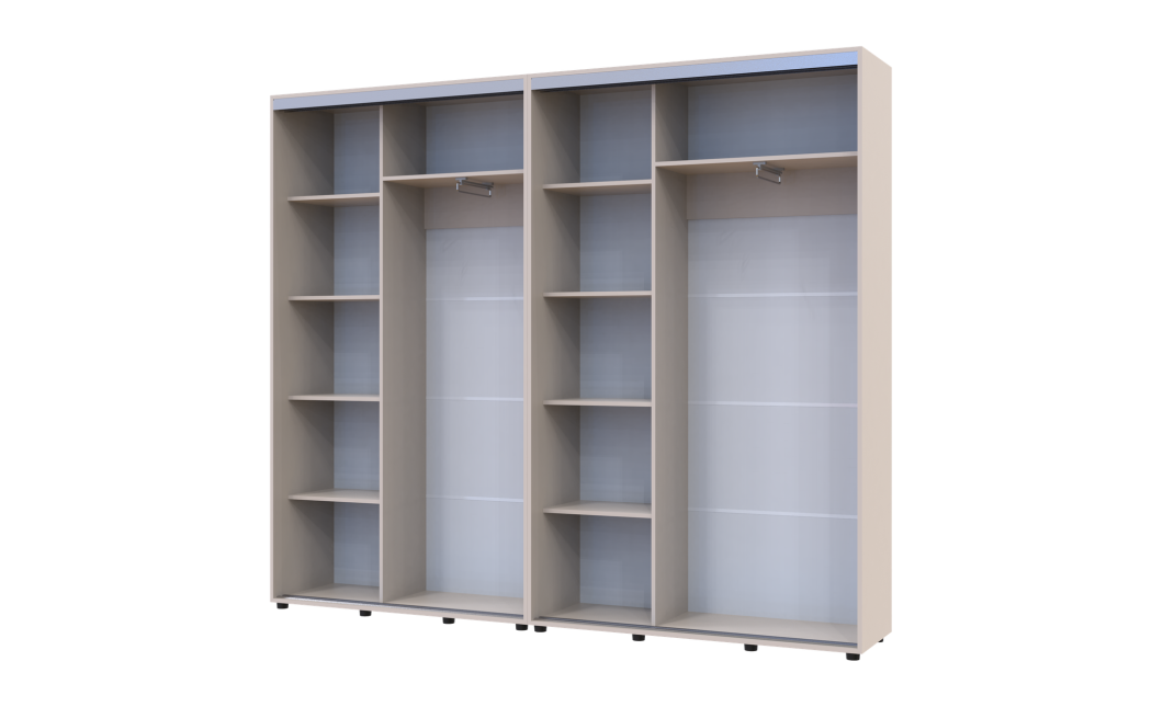 Tolóajtós gardróbszekrény Doros Sigma Slim kasmír 2+2 ajtó 250x45x214.4 (42005596)