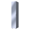 Nyílóajtós gardróbszekrény Doros Gelár Grafitszürke Tükör 39x49,5x203,4 (44900244)