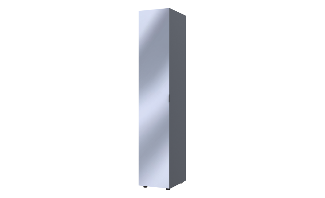 Nyílóajtós gardróbszekrény Doros Gelár Grafitszürke Tükör 39x49,5x203,4 (44900244)