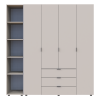 Nyílóajtós gardróbszekrény Doros Gelár nyitott polccal kasmír 4 bútorlap 193,2x49,5x203,4 (80737647)