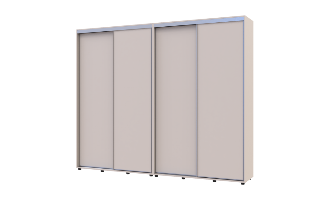 Tolóajtós gardróbszekrény Doros Sigma Slim kasmír 2+2 ajtó 260x45x214.4 (42005598)