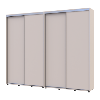 Tolóajtós gardróbszekrény Doros Sigma Slim kasmír 2+2 ajtó 260x45x214.4 (42005598)