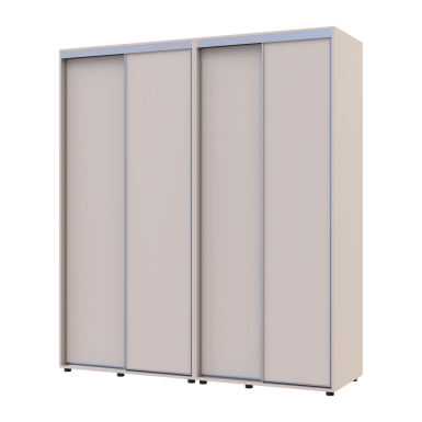Tolóajtós gardróbszekrény Doros Sigma Slim kasmír 2+2 ajtó 190x60x214.4 (42005585)