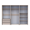 Gardróbszekrény polcokkal és fiókokkal Doros Kasper Kasmír 2+2+2 ajtó 270x48x204 (42005730)