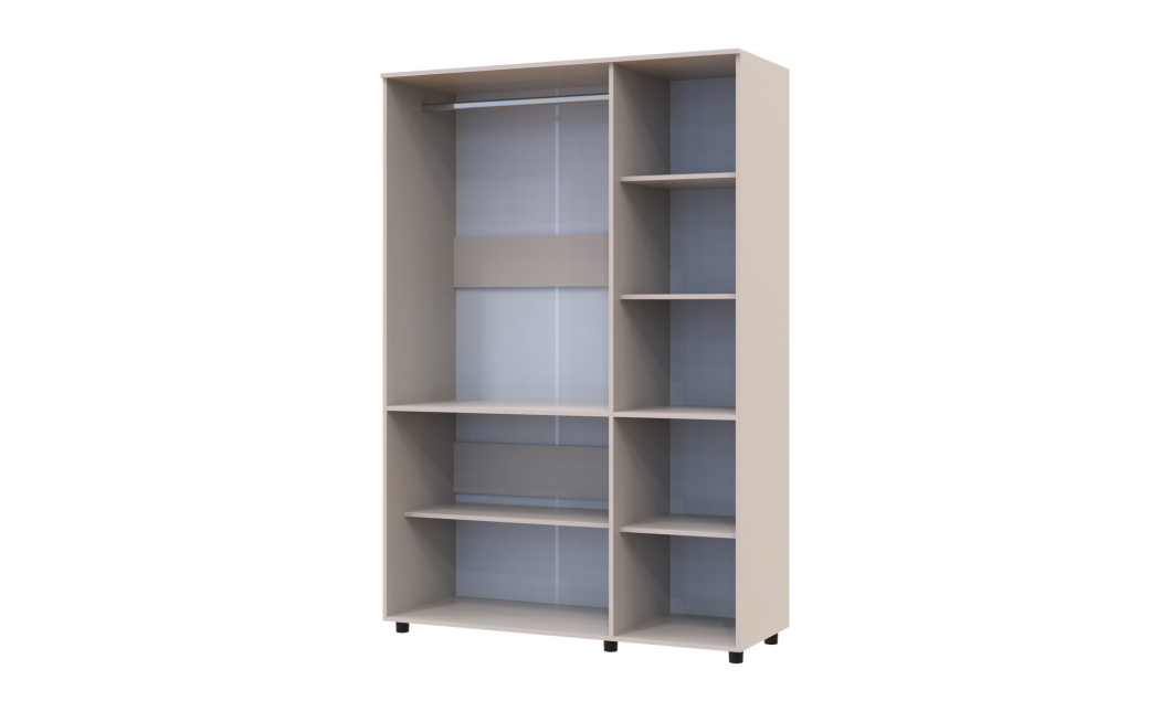 Nyílóajtós gardrobszekrény Doros Thorn Kasmír 3 ajtó vállfás 135x51,6x200 (44900495)