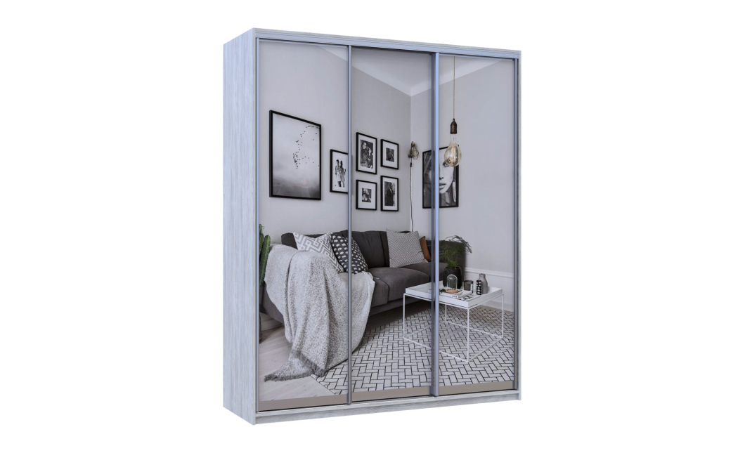 Tolóajtós gardróbszekrény Doros City light Natti Lúc 3 tükör 180x60x225 (80736524)