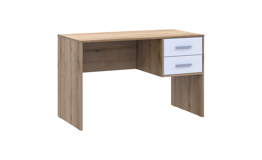Számítógépasztal Doros T2 Ewok tölgy / Fehér 120x60x75 (81339331)