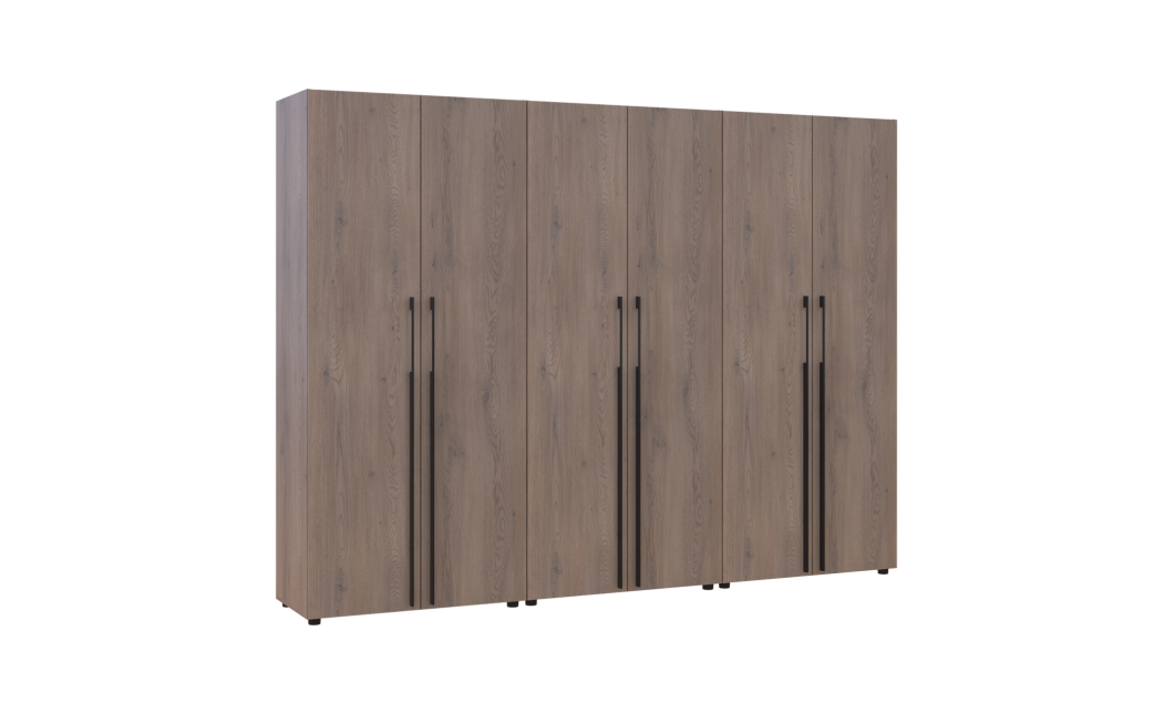 Gardróbszekrény polcokkal és fiókokkal Doros Kasper Cremona Cannolo 2+2+2 ajtó 270x48x204 (42005731)