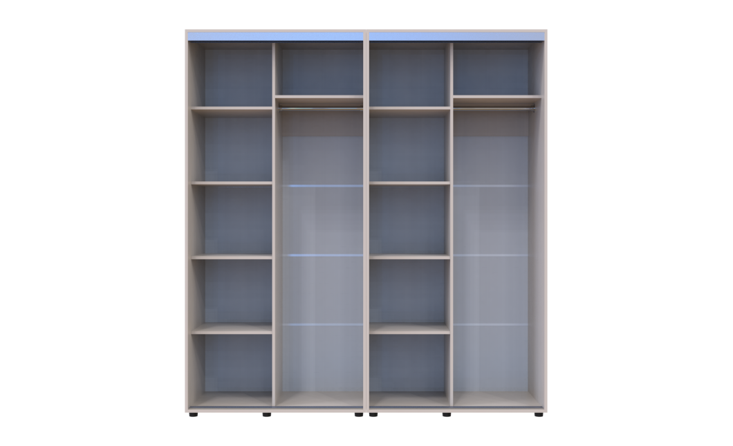Tolóajtós gardróbszekrény Doros Sigma Slim kasmír 2+2 ajtó 200x60x214.4 (42005587)