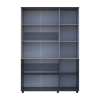 Nyílóajtós gardrobszekrény Doros Thorn Antracit/Szürke 3 ajtó polcokkal 135x51,6x200 (44900520)