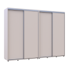 Tolóajtós gardróbszekrény Doros Sigma Slim kasmír 2+2 ajtó 280x60x214.4 (42005603)