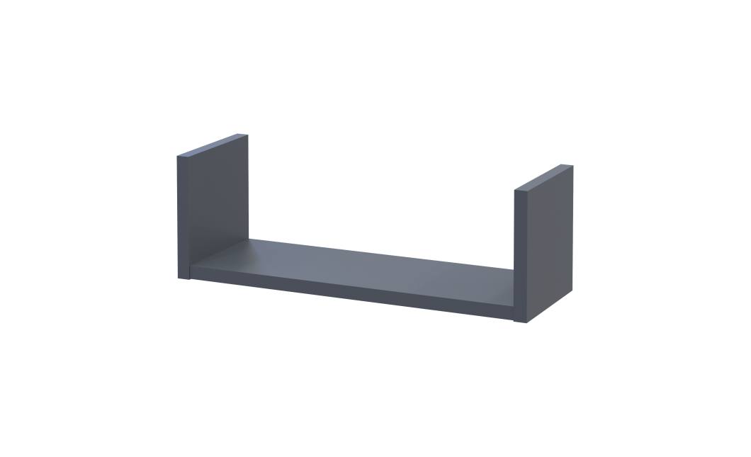 Polcrendszer Doros Feel Grafitszürke 3 db 30/45/60х15х15 (41516078)