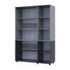 Nyílóajtós gardrobszekrény Doros Thorn Antracit/Szürke 3 ajtó polcokkal 135x51,6x200 (44900520)