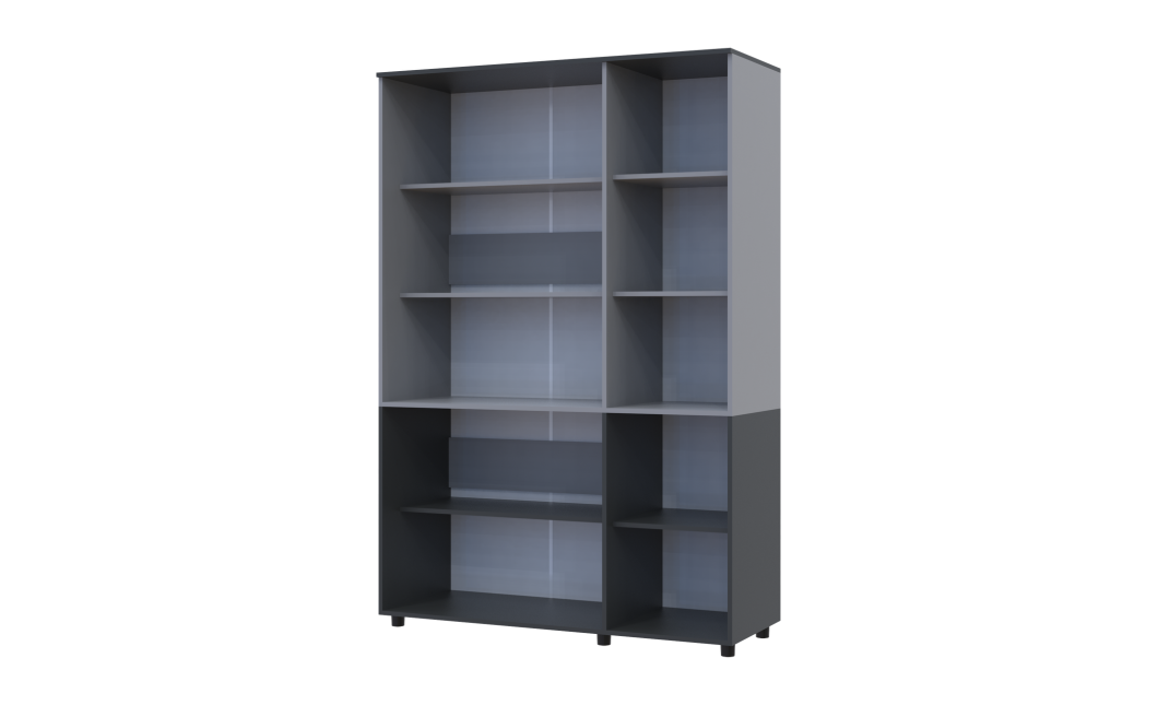Nyílóajtós gardrobszekrény Doros Thorn Antracit/Szürke 3 ajtó polcokkal 135x51,6x200 (44900520)