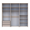 Gardróbszekrény fiókokkal, polcokkal és felsőszekrénnyel Doros Kasper Kasmír 2+2+2 ajtó 270x48x245 (42005732)