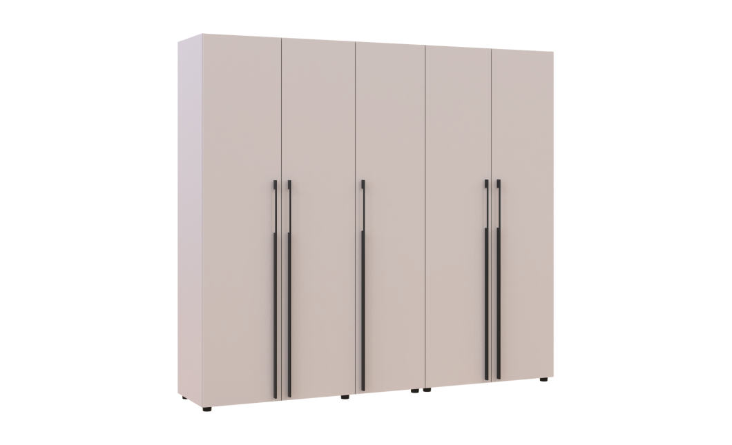 Gardróbszekrény polcokkal és fiókokkal Doros Kasper Kasmír 2+3 ajtó 225x48x204 (42005550)